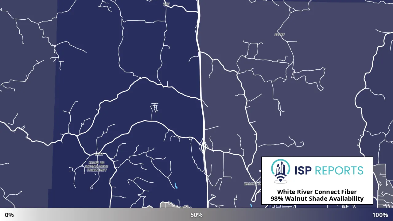 Walnut Shade, MO map of internet availability