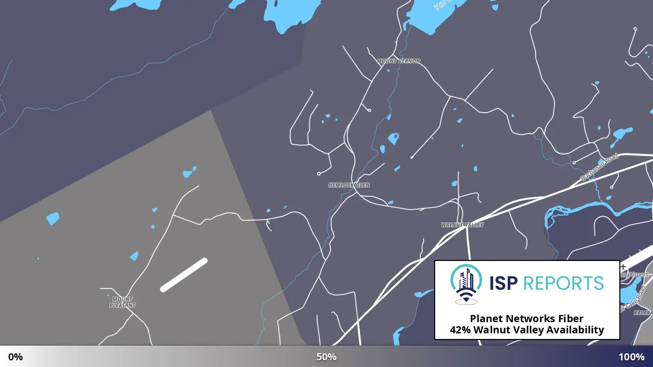 Walnut Valley, NJ map of internet availability