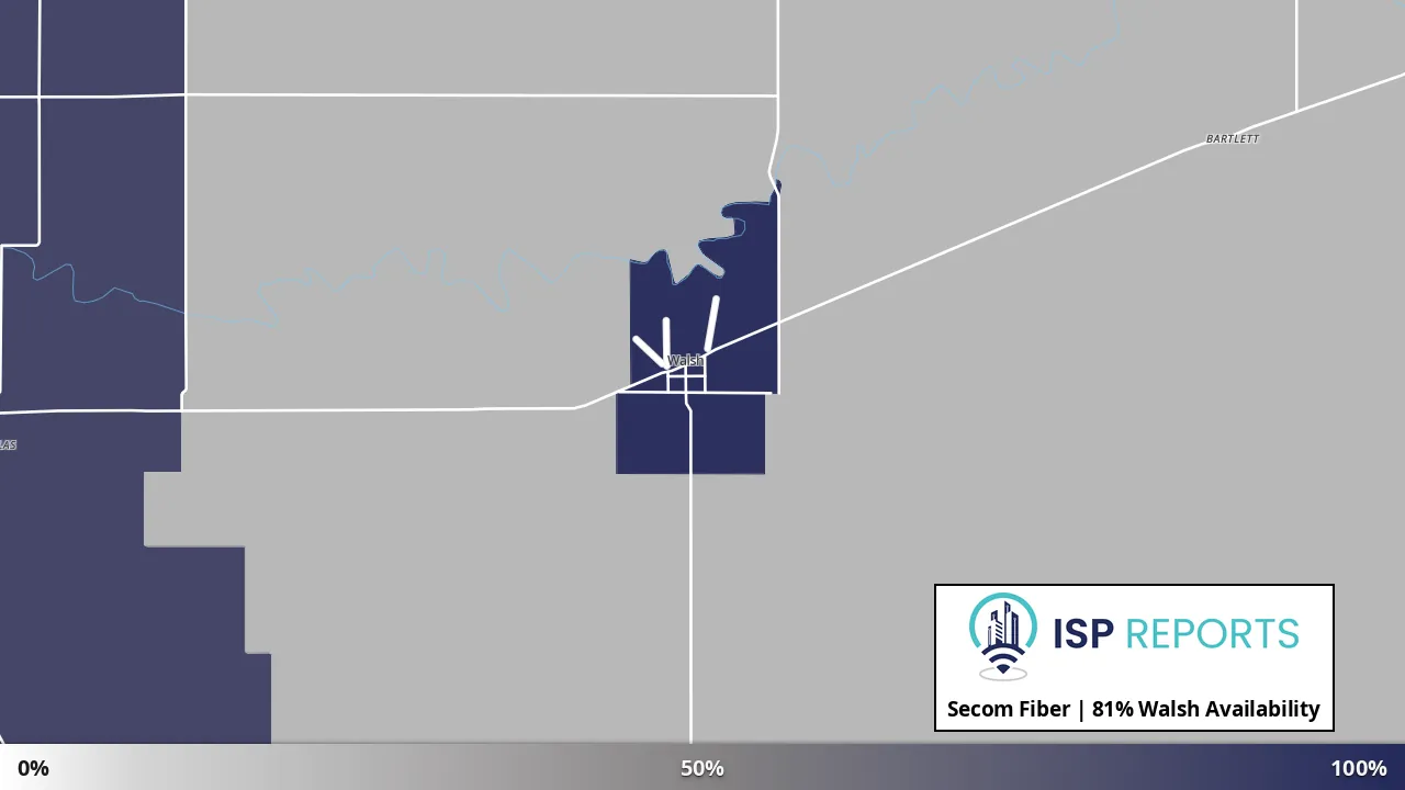 Walsh, CO map of internet availability