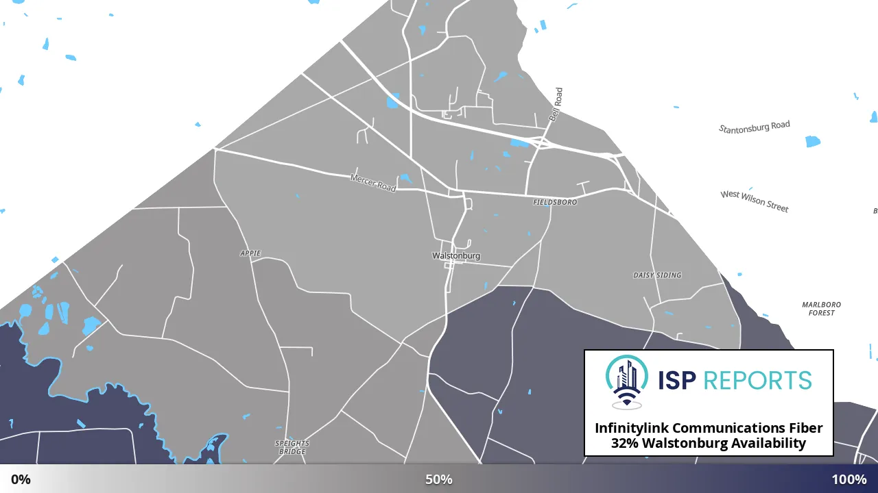 Walstonburg, NC map of internet availability