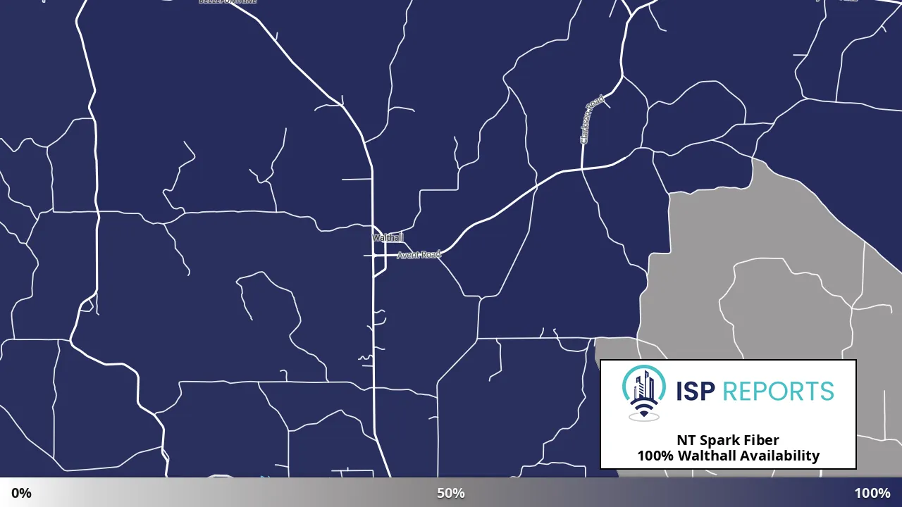 Walthall, MS map of internet availability
