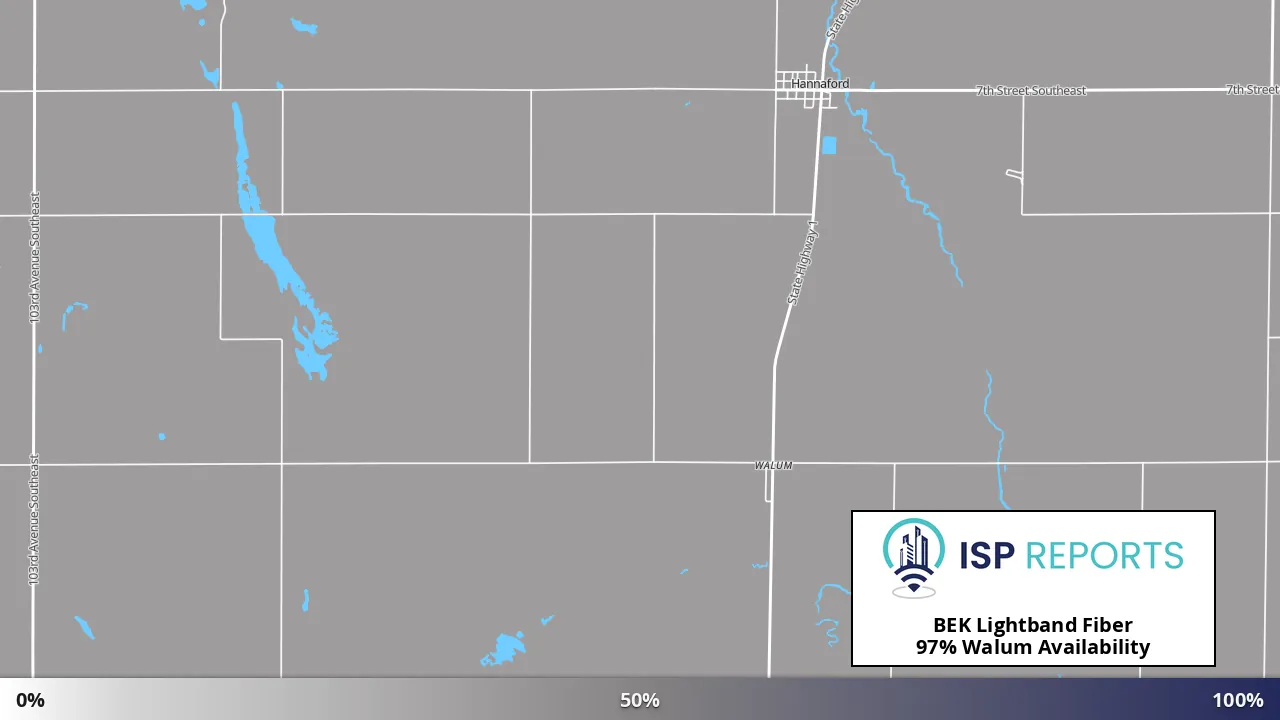 Walum, ND map of internet availability