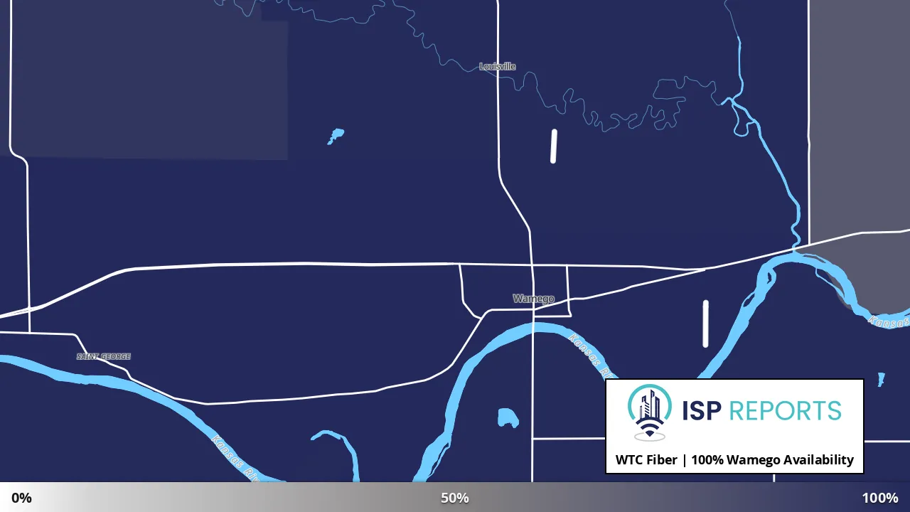 Wamego, KS map of internet availability