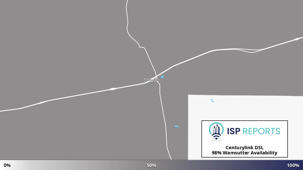 Wamsutter, WY map of internet availability
