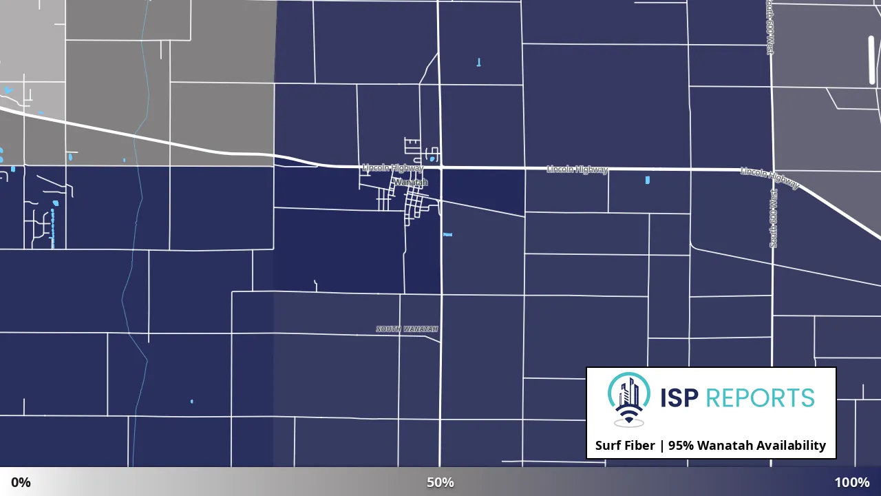 Wanatah, IN map of internet availability