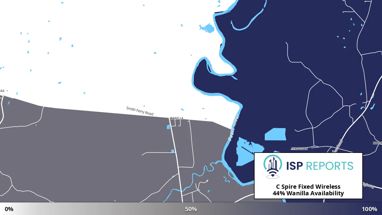 Wanilla, MS map of internet availability