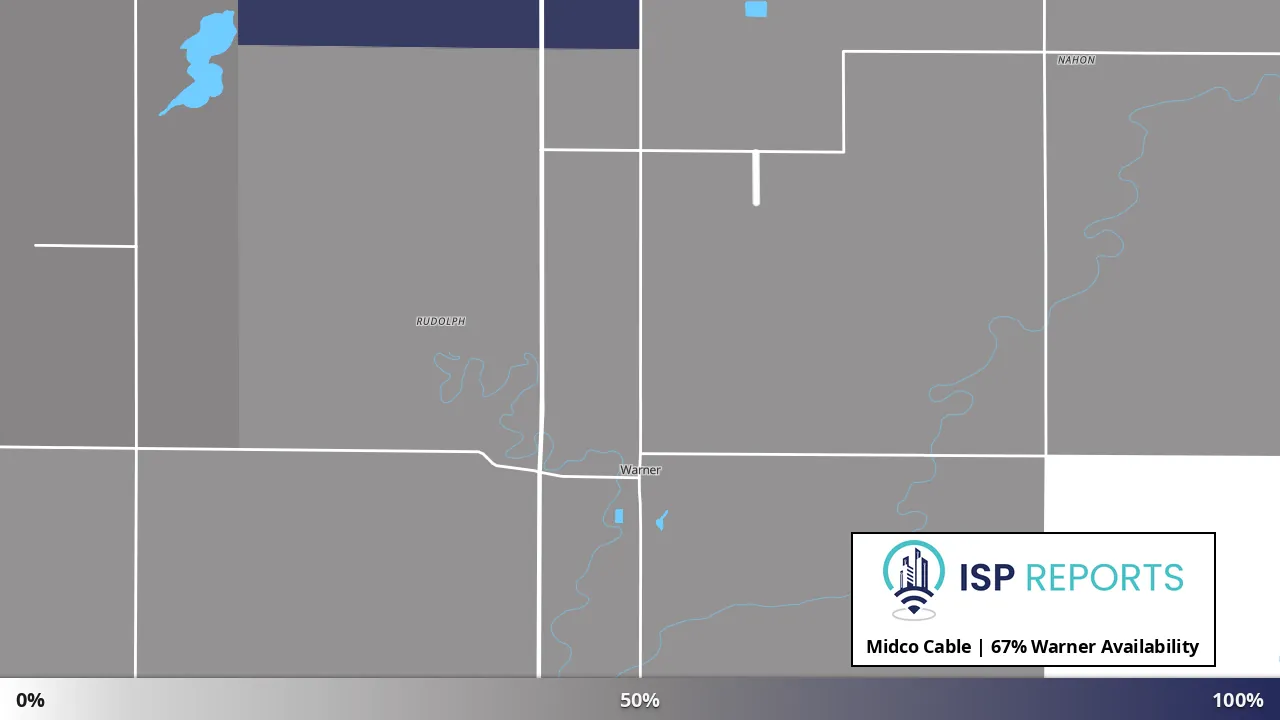 Warner, SD map of internet availability