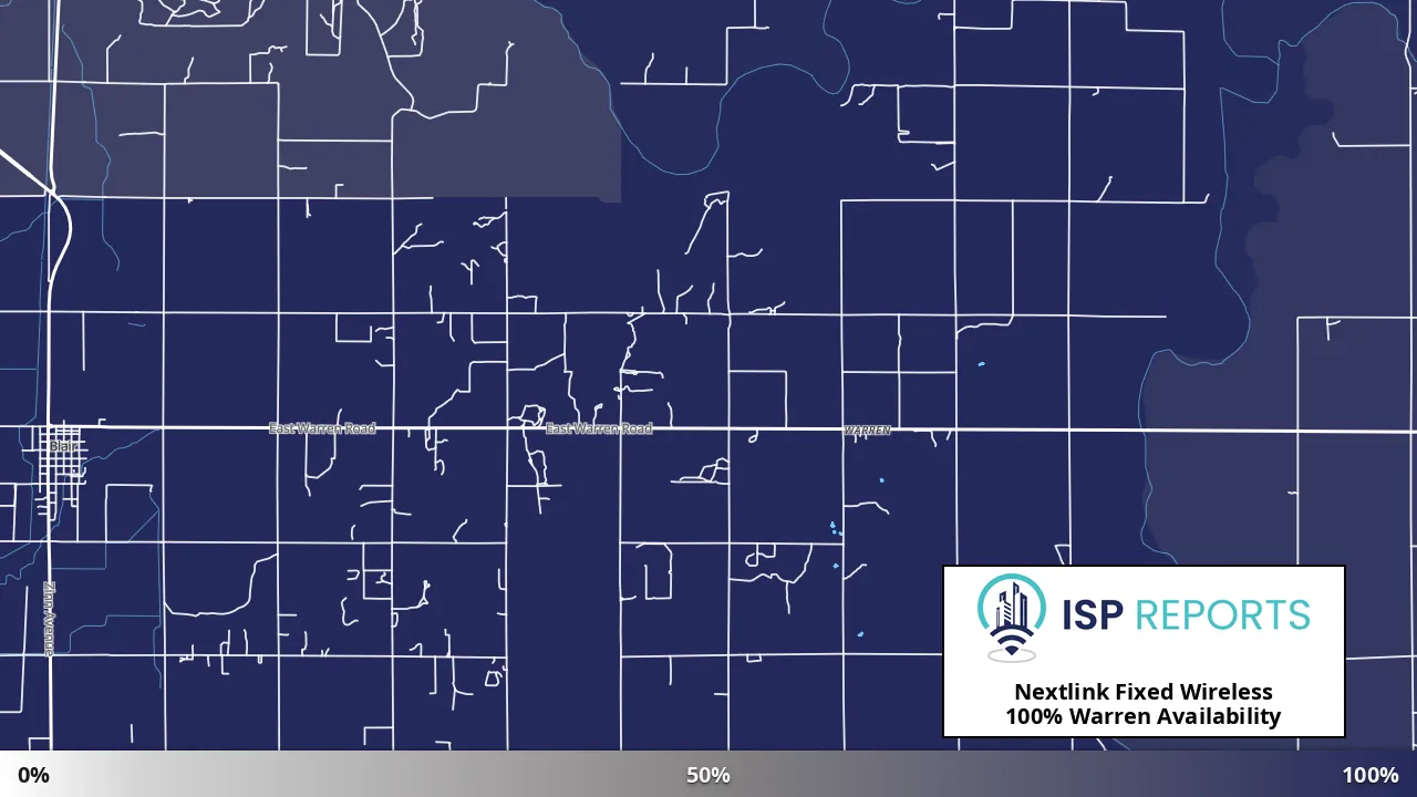 Warren, OK map of internet availability