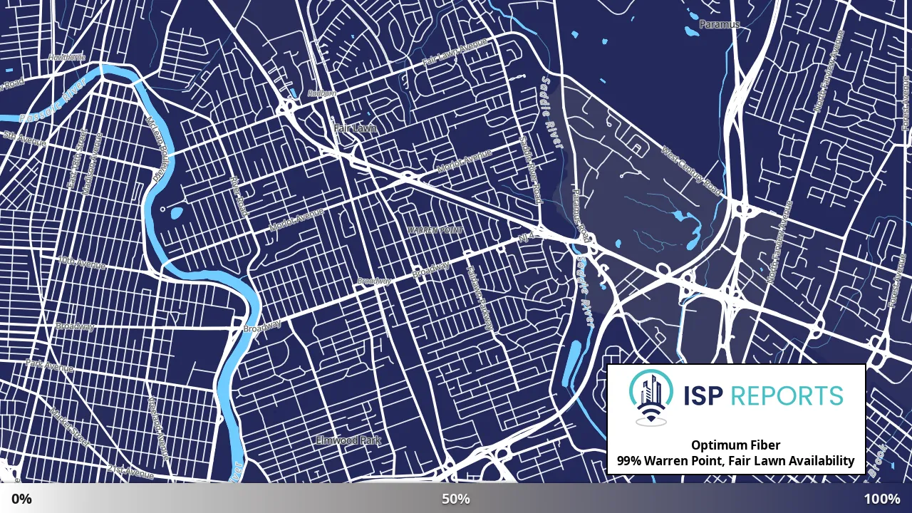 Warren Point, Fair Lawn, NJ map of internet availability