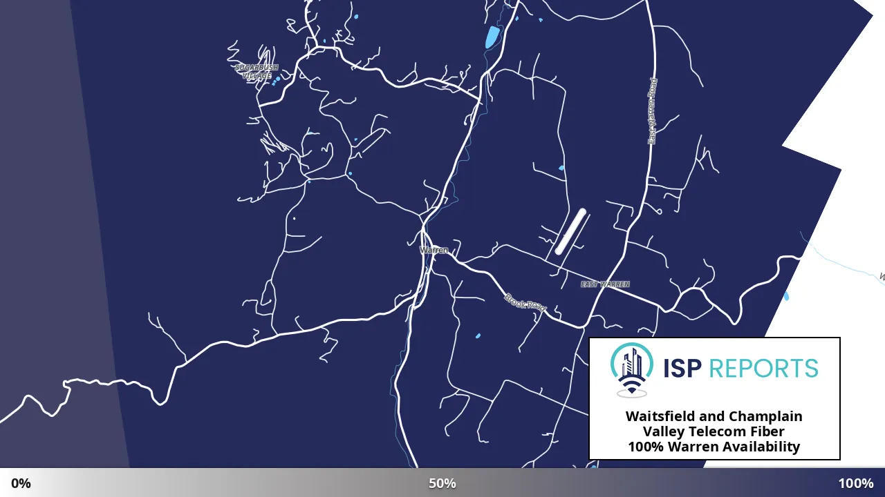 Warren, VT map of internet availability