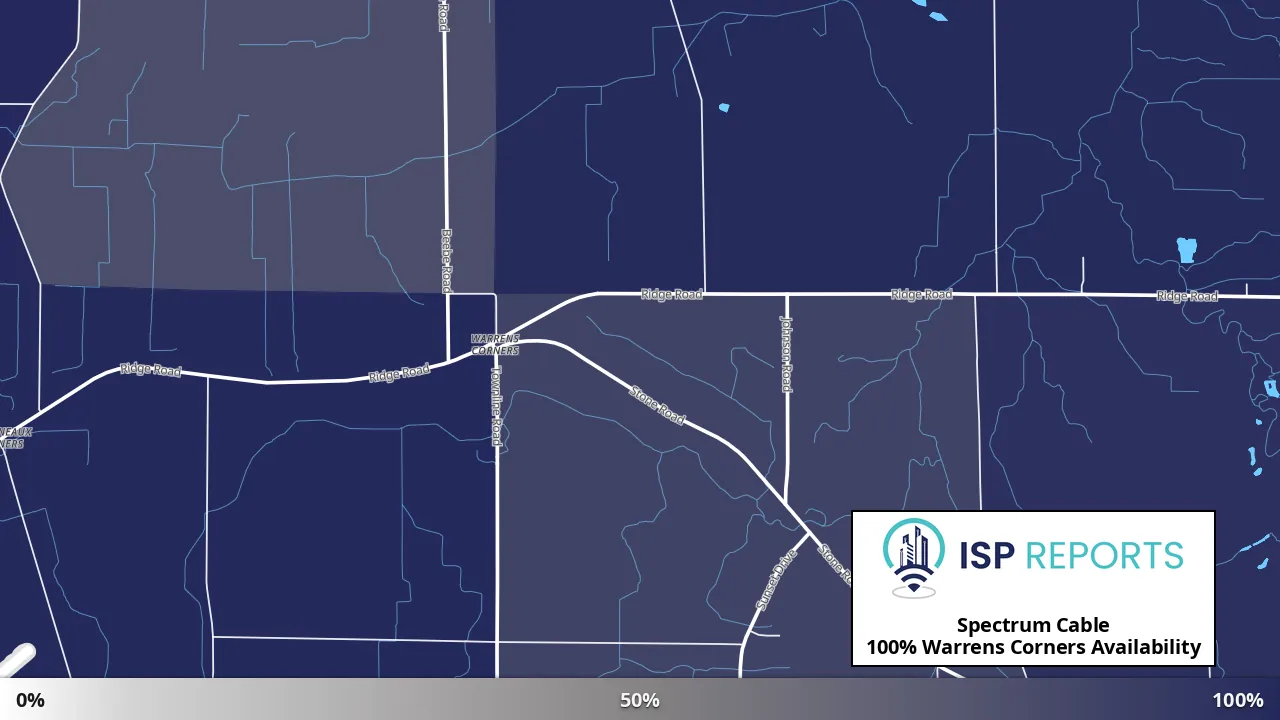 Warrens Corners, NY map of internet availability