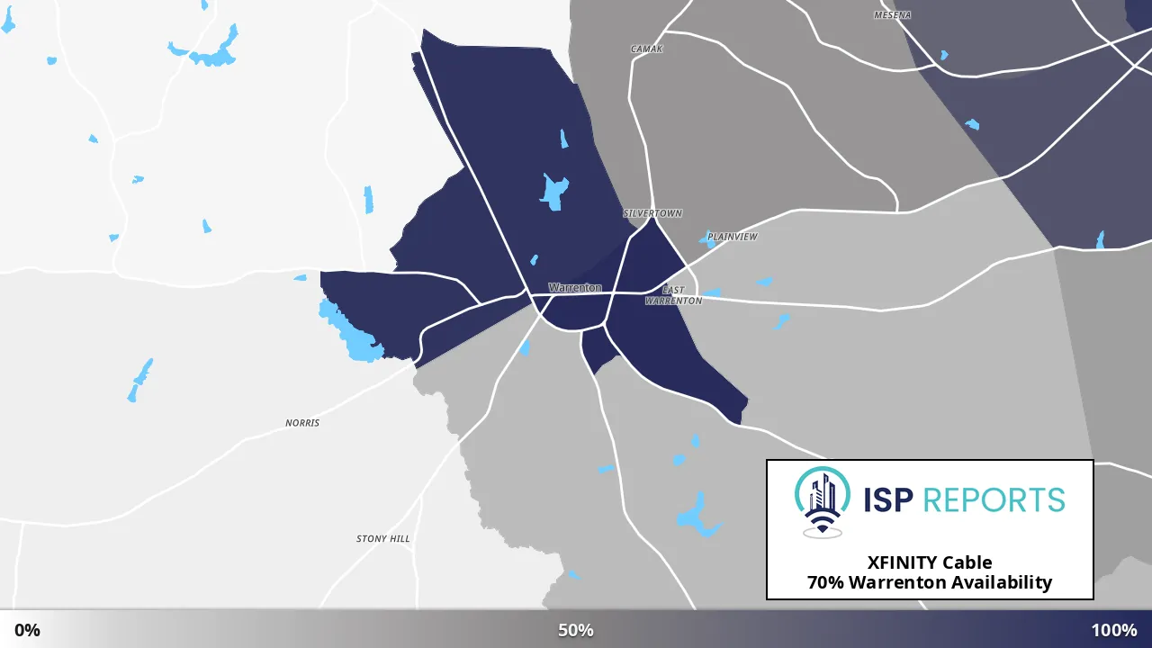 Warrenton, GA map of internet availability