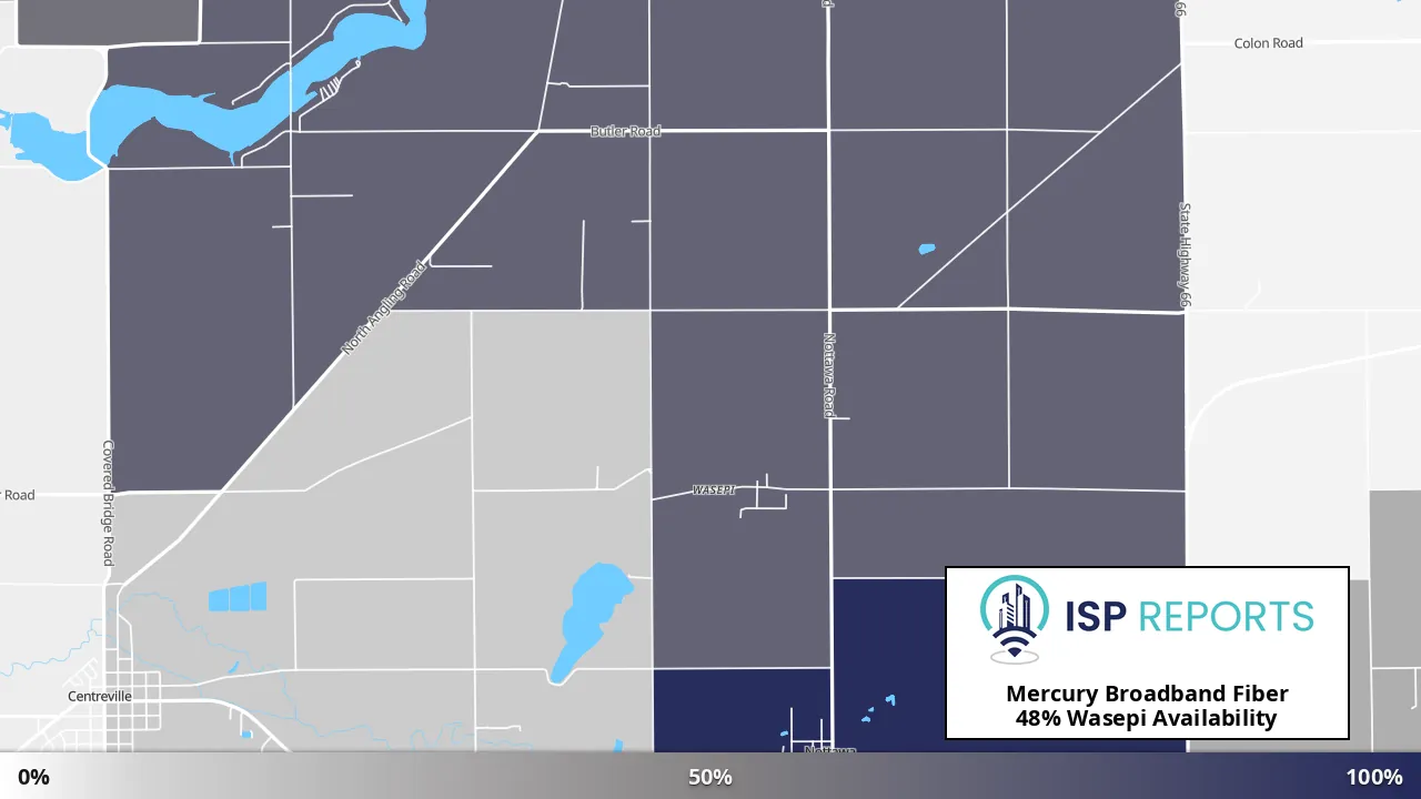 Wasepi, MI map of internet availability