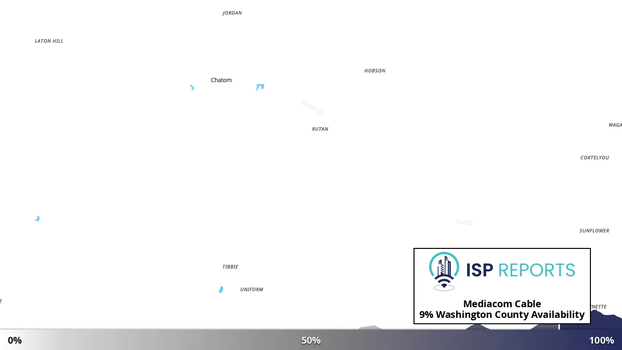 Washington County, AL map of internet availability