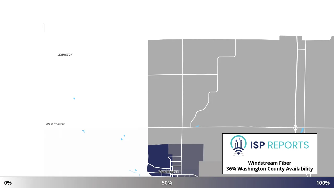 Washington County, IA map of internet availability