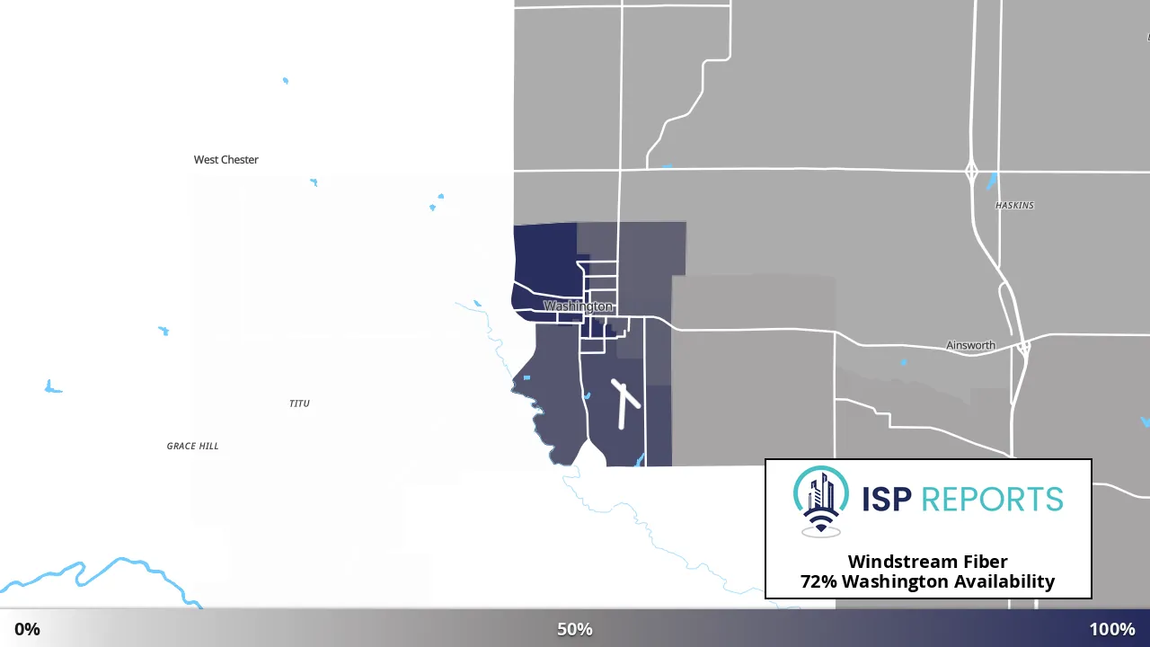 Washington, IA map of internet availability