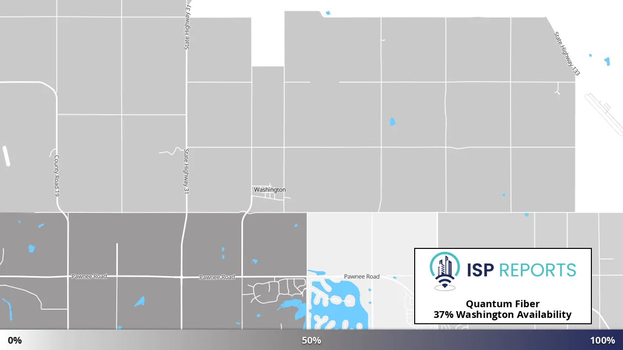 Washington, NE map of internet availability