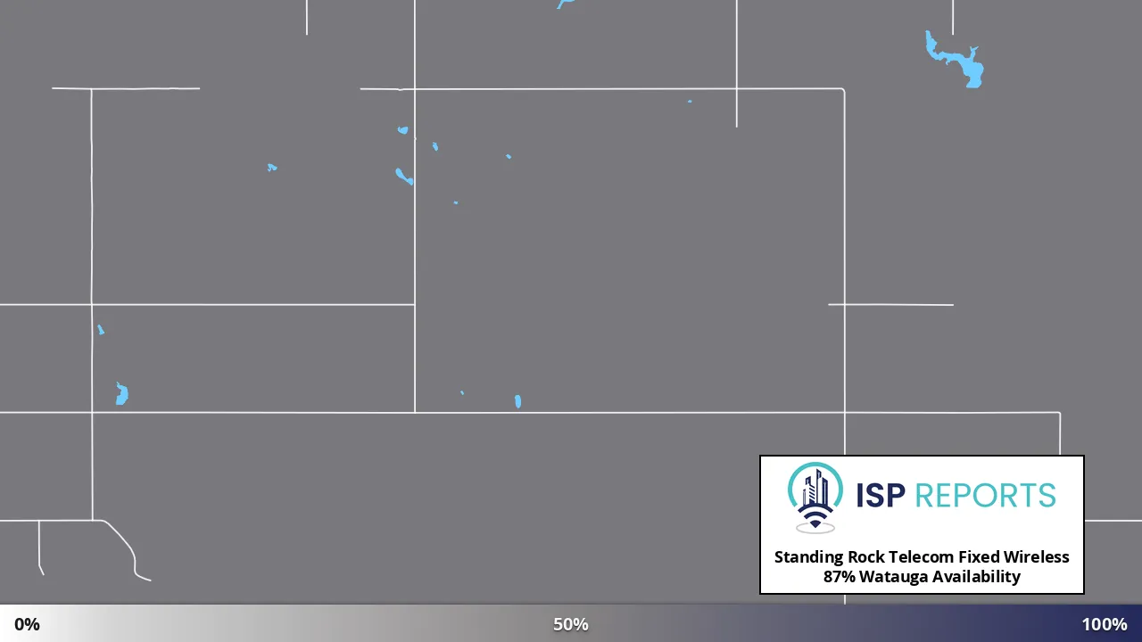 Watauga, SD map of internet availability