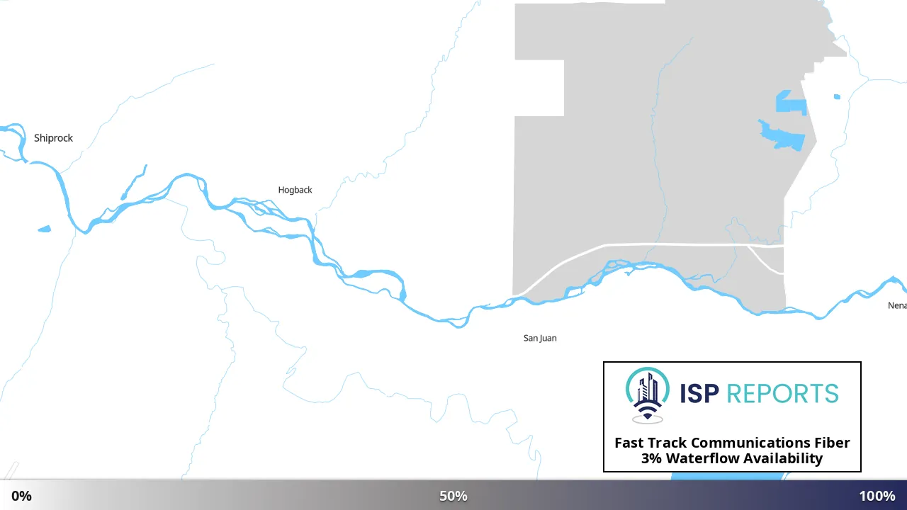 Waterflow, NM map of internet availability