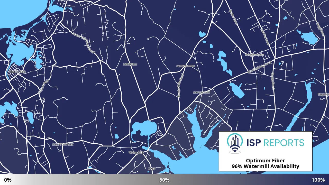 Watermill, NY map of internet availability