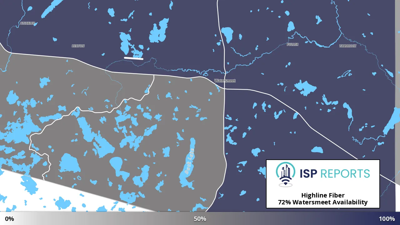 Watersmeet, MI map of internet availability