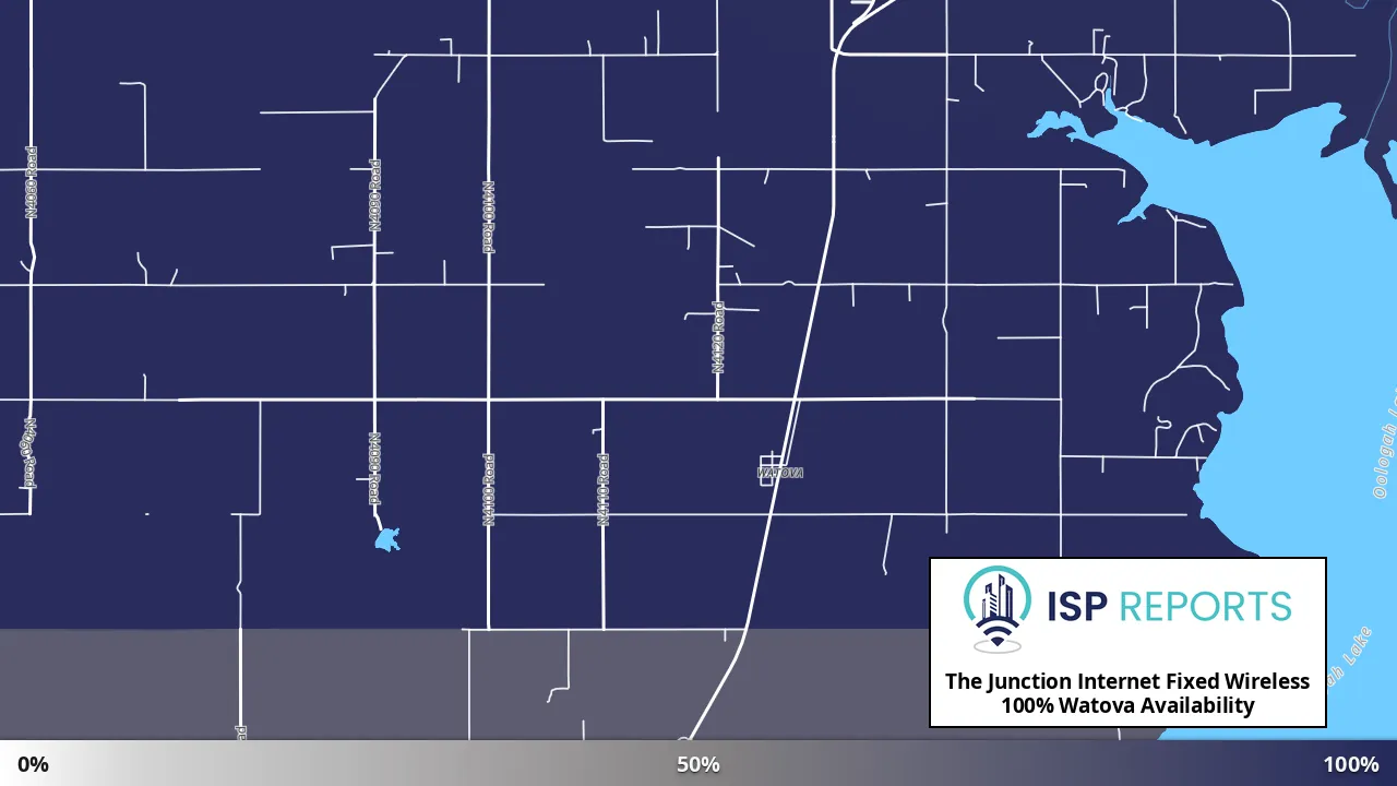 Watova, OK map of internet availability
