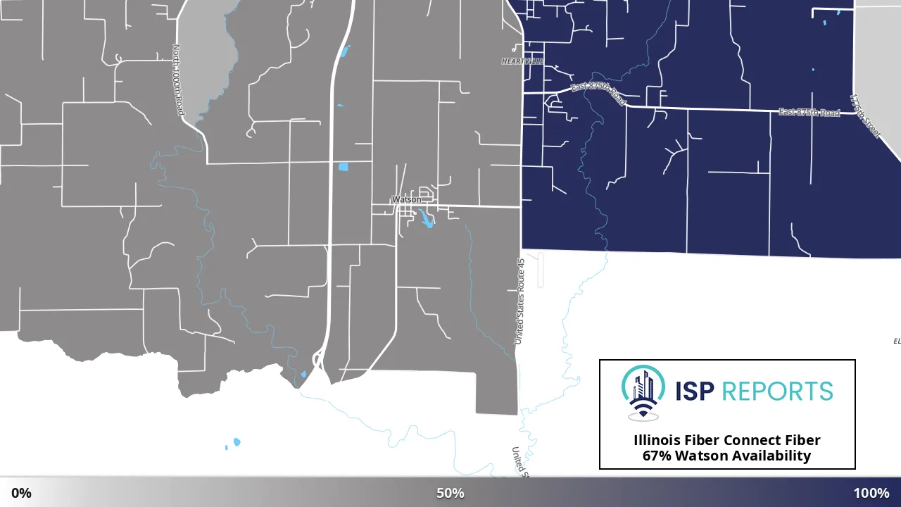 Watson, IL map of internet availability