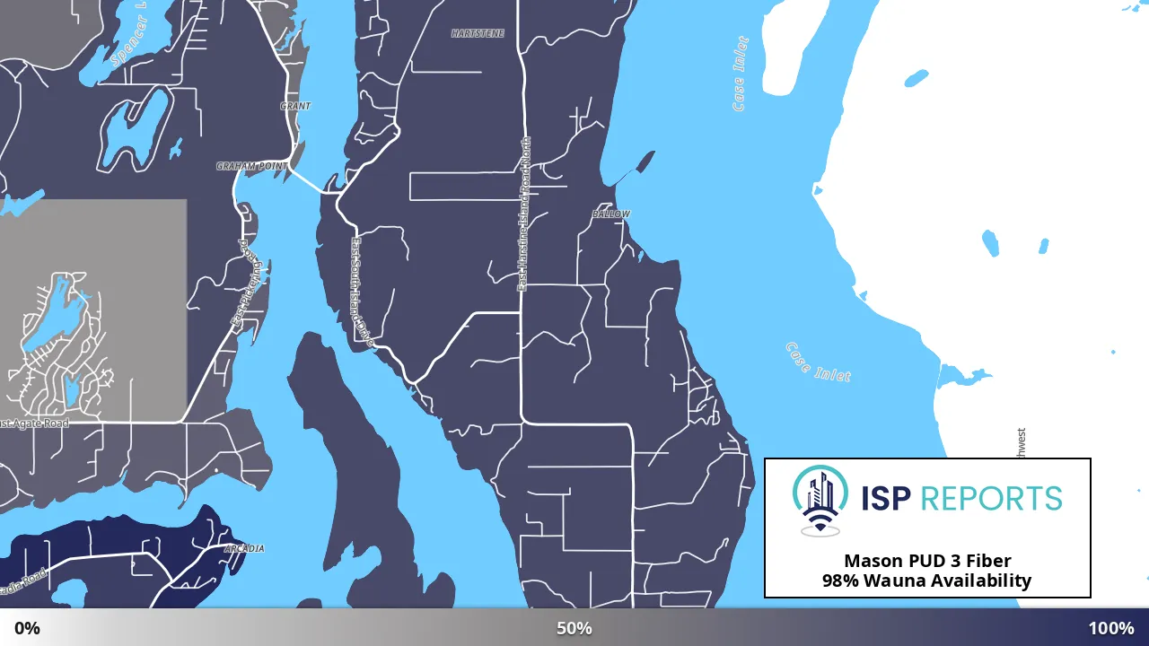 Wauna, WA map of internet availability