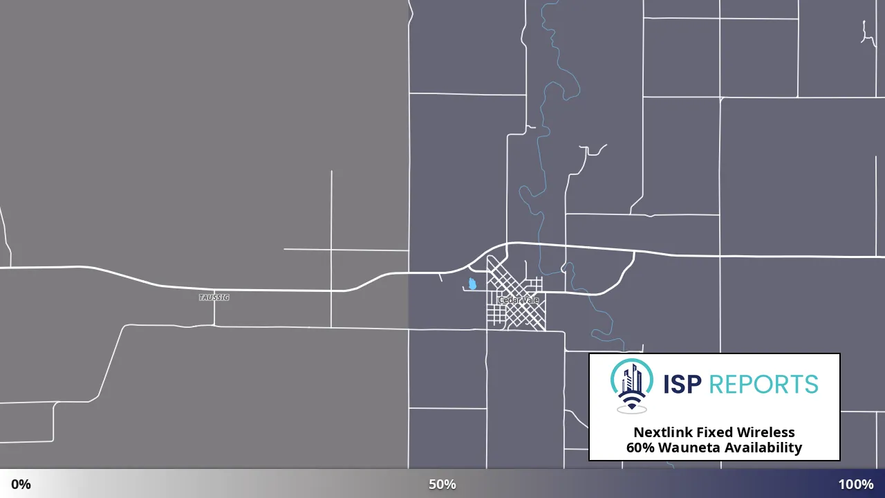 Wauneta, KS map of internet availability