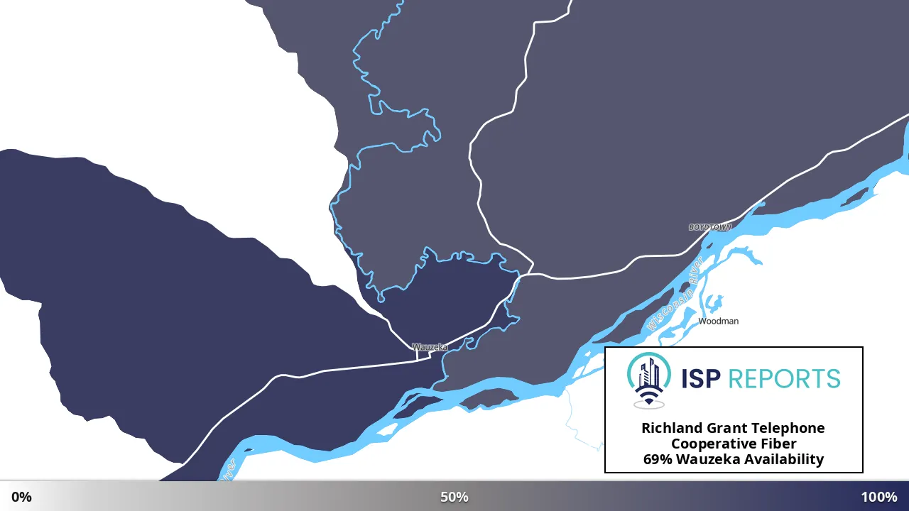 Wauzeka, WI map of internet availability