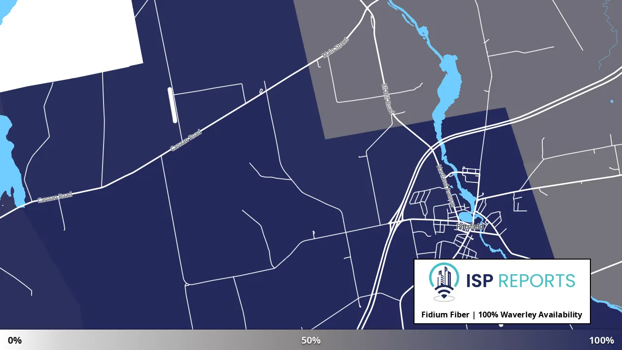 Waverley, ME map of internet availability