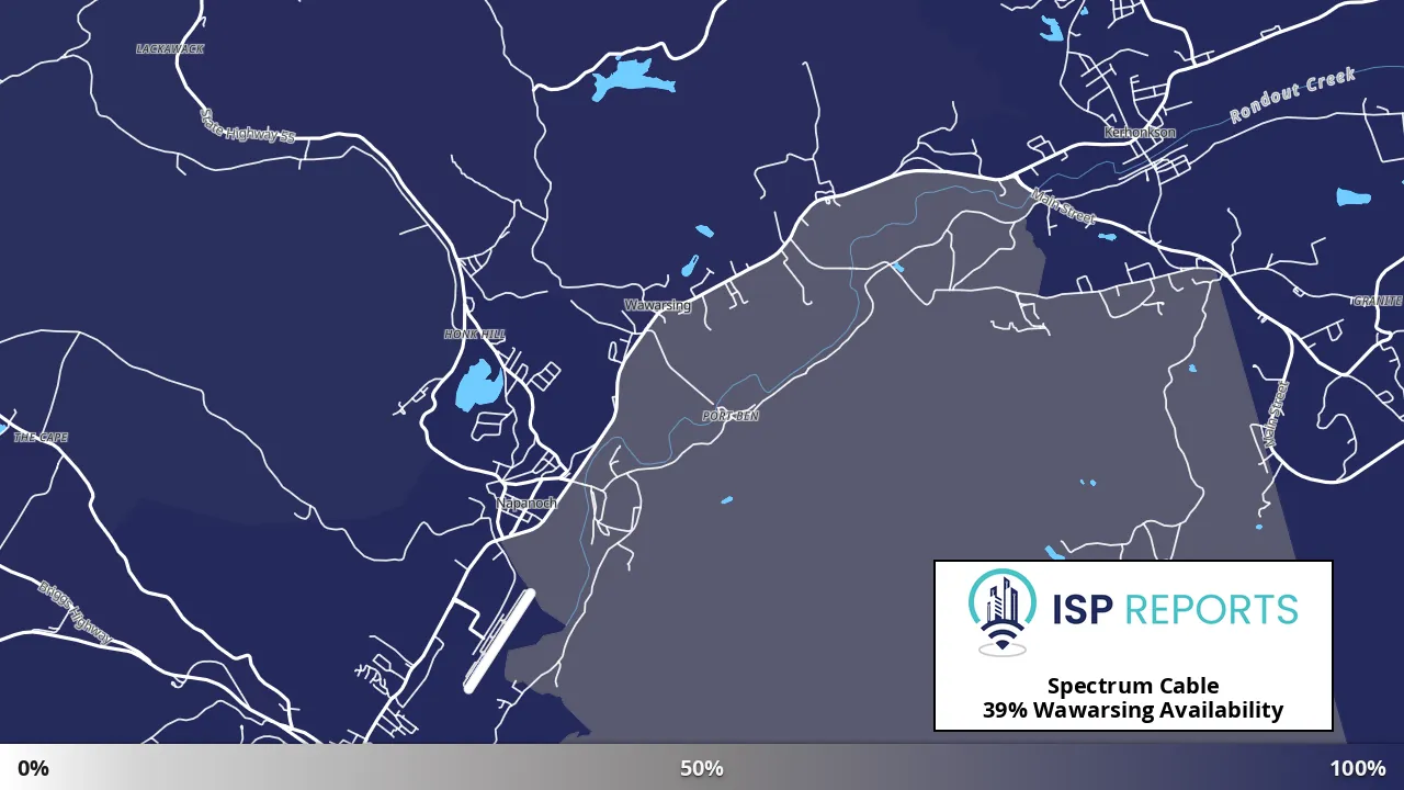 Wawarsing, NY map of internet availability