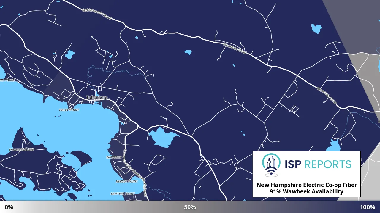 Wawbeek, NH map of internet availability