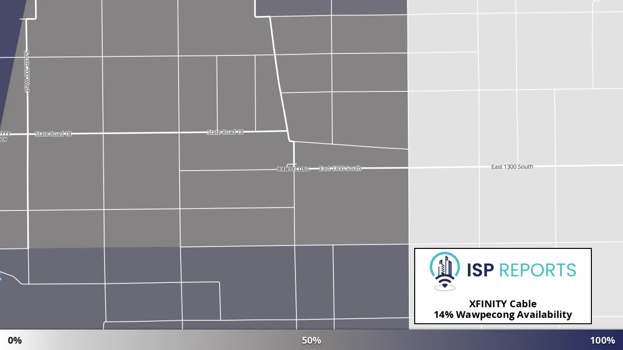 Wawpecong, IN map of internet availability