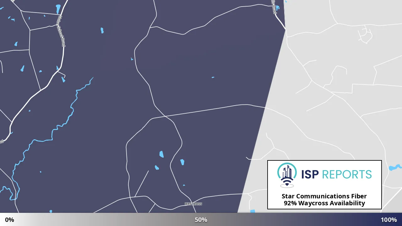 Waycross, NC map of internet availability