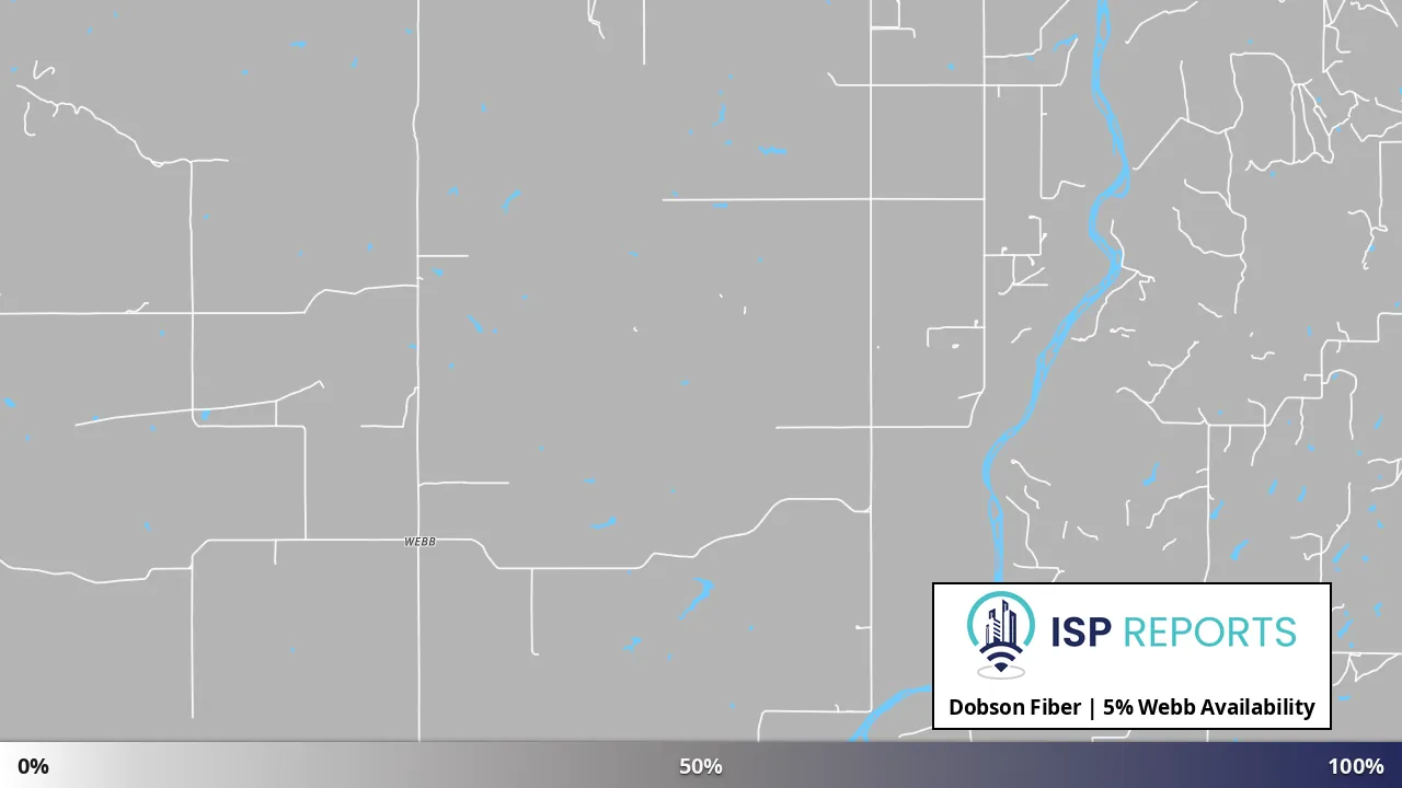 Webb, OK map of internet availability