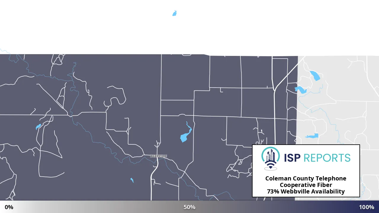 Webbville, TX map of internet availability