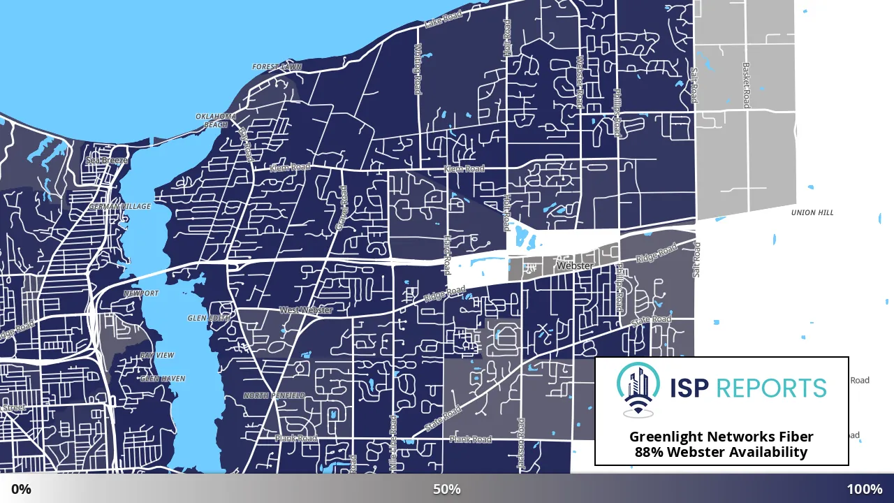 Webster, NY map of internet availability