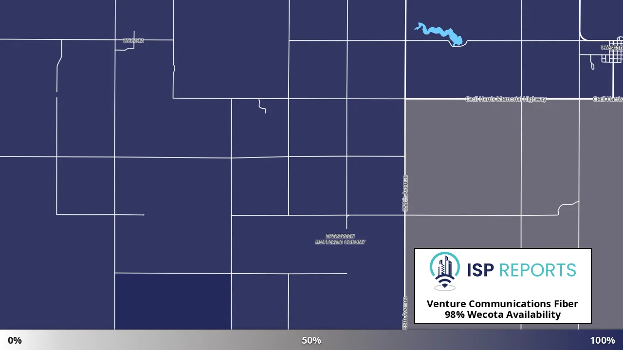 Wecota, SD map of internet availability