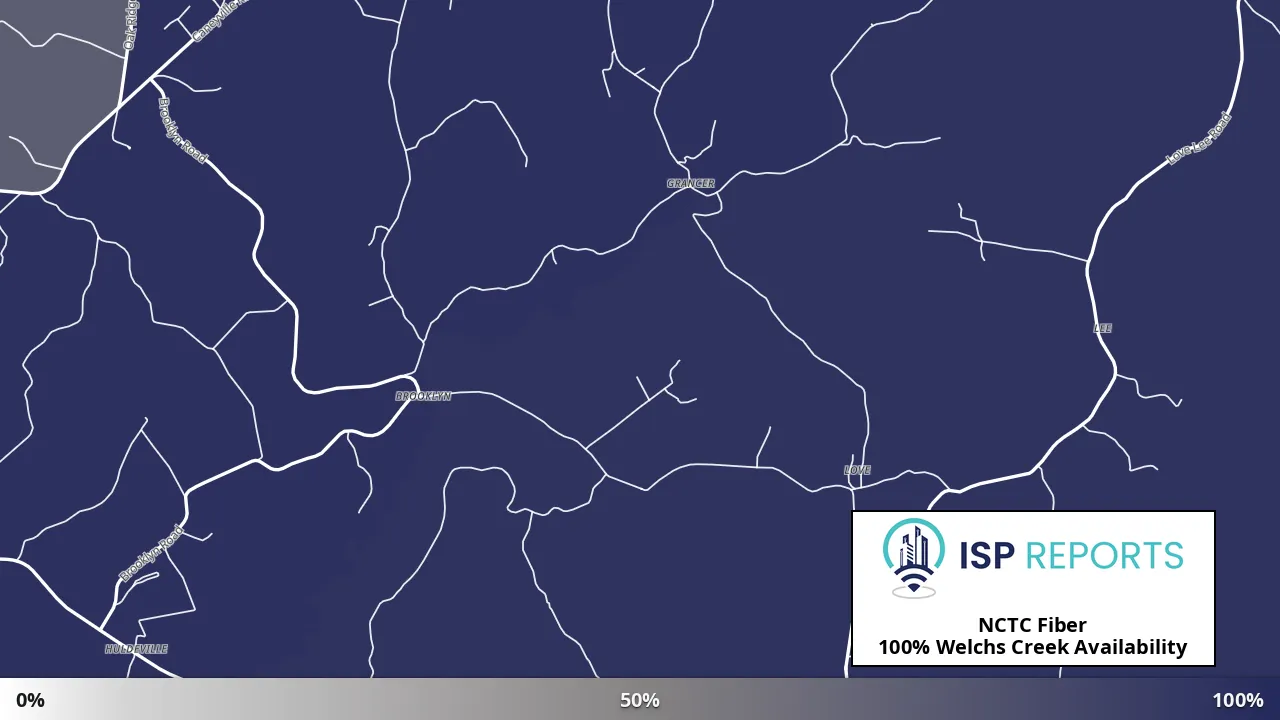 Welchs Creek, KY map of internet availability