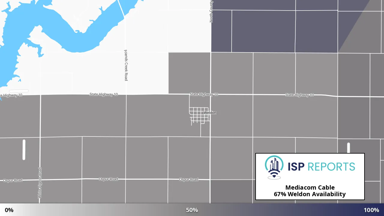 Weldon, IL map of internet availability