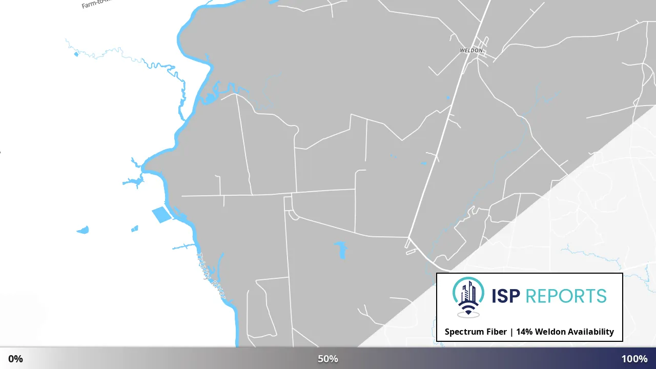 Weldon, TX map of internet availability