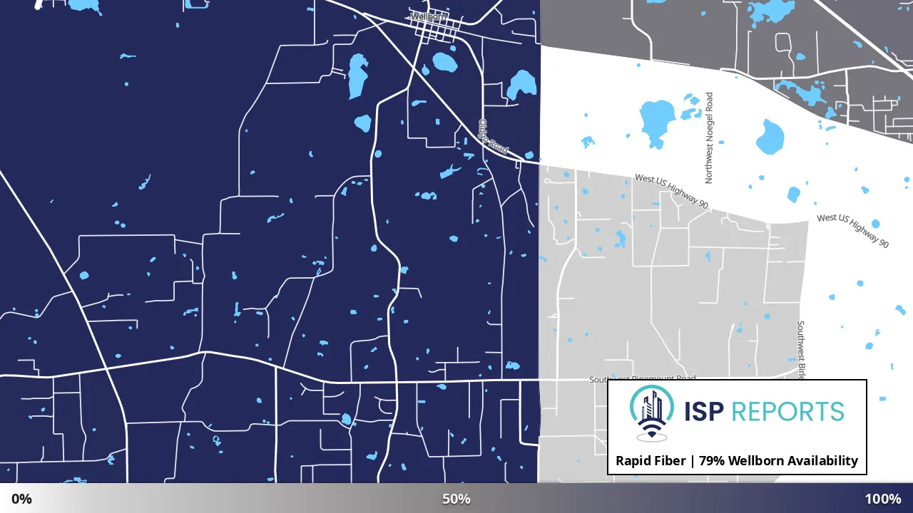 Wellborn, FL map of internet availability