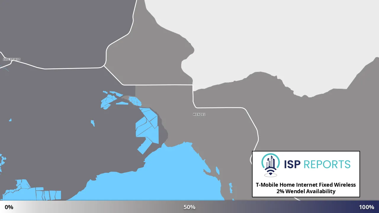 Wendel, CA map of internet availability