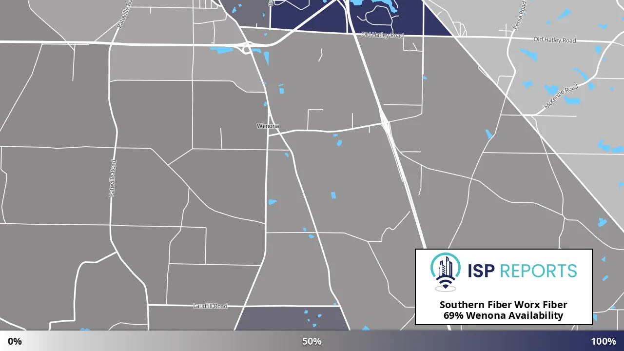 Wenona, GA map of internet availability