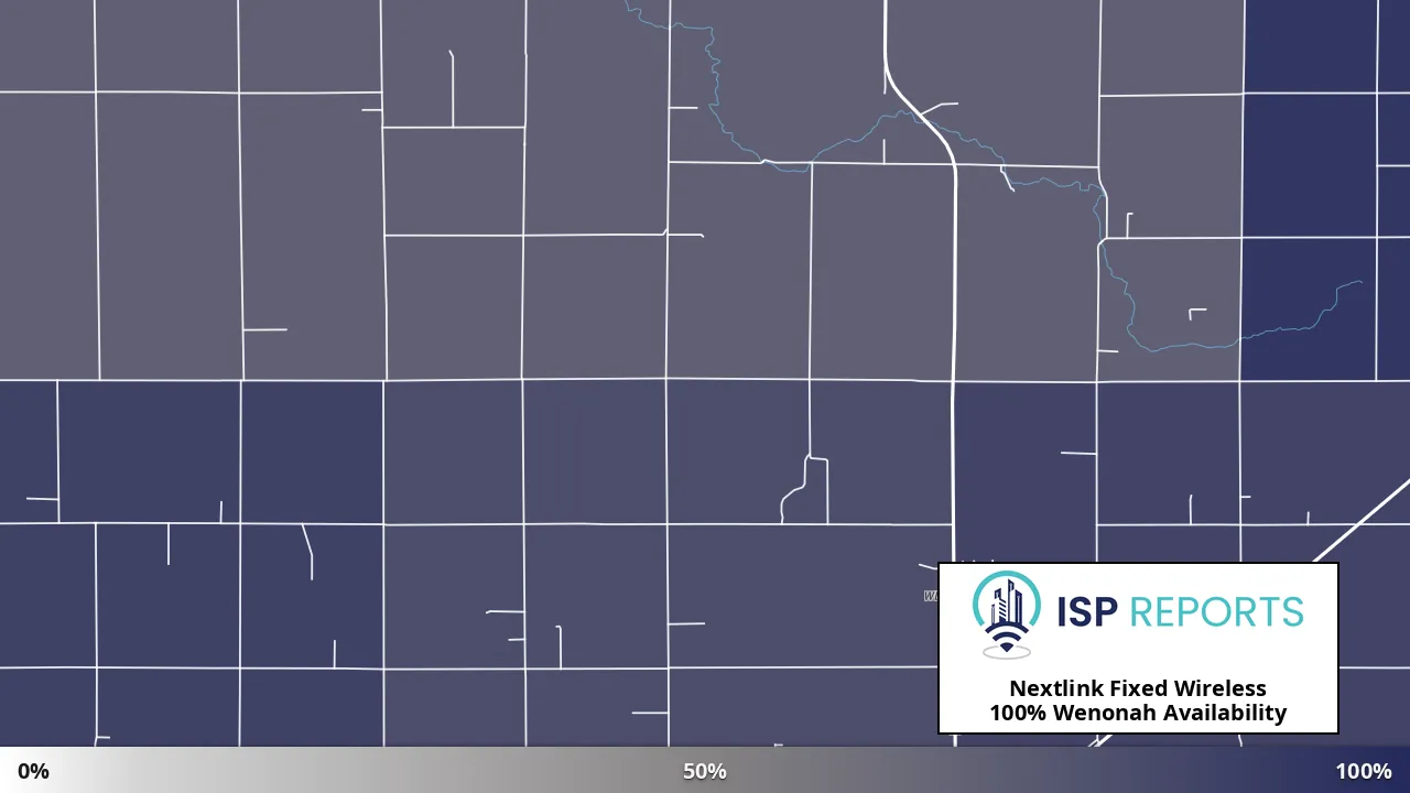 Wenonah, IL map of internet availability