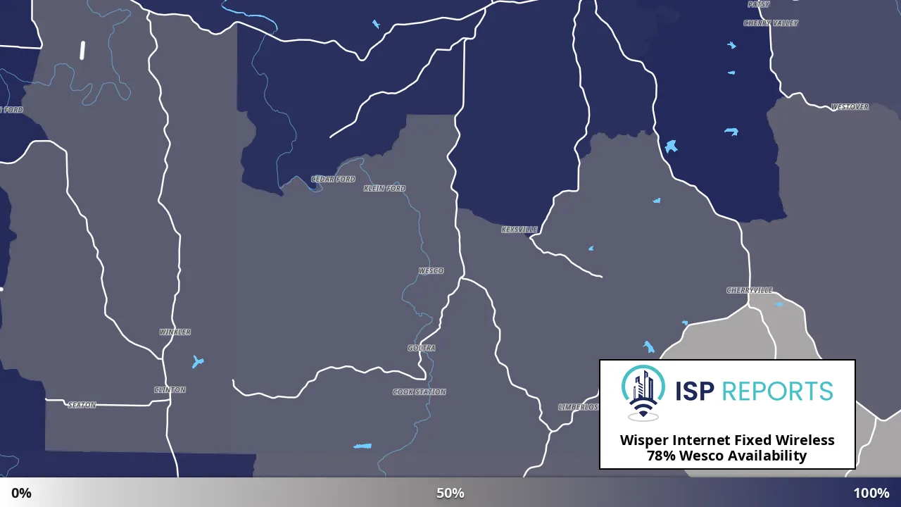 Wesco, MO map of internet availability