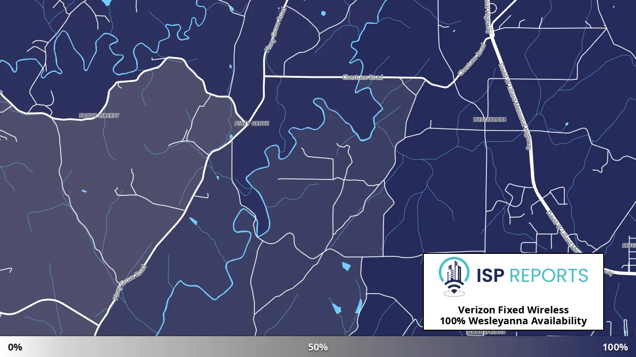 Wesleyanna, TN map of internet availability