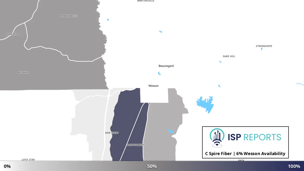 Wesson, MS map of internet availability