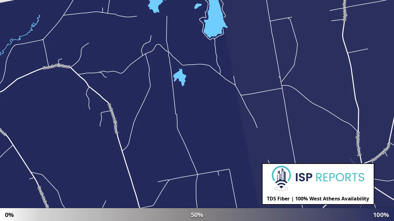 West Athens, ME map of internet availability